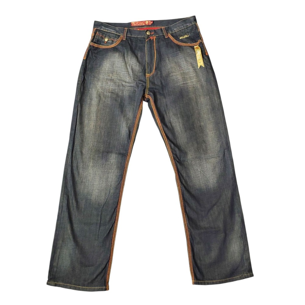 Stash House Jeans Mens Size 40 Measures 39x34 Rhinestones Baggy Grunge Y2K Emo